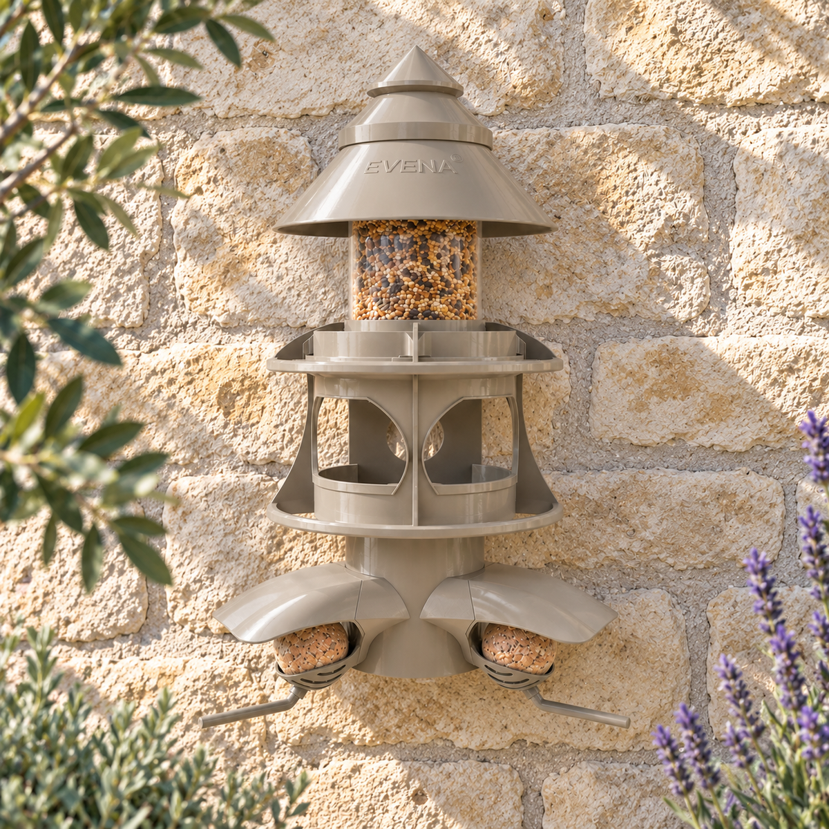 Céleste + Aqua – Mangeoire avec abreuvoir pour oiseaux